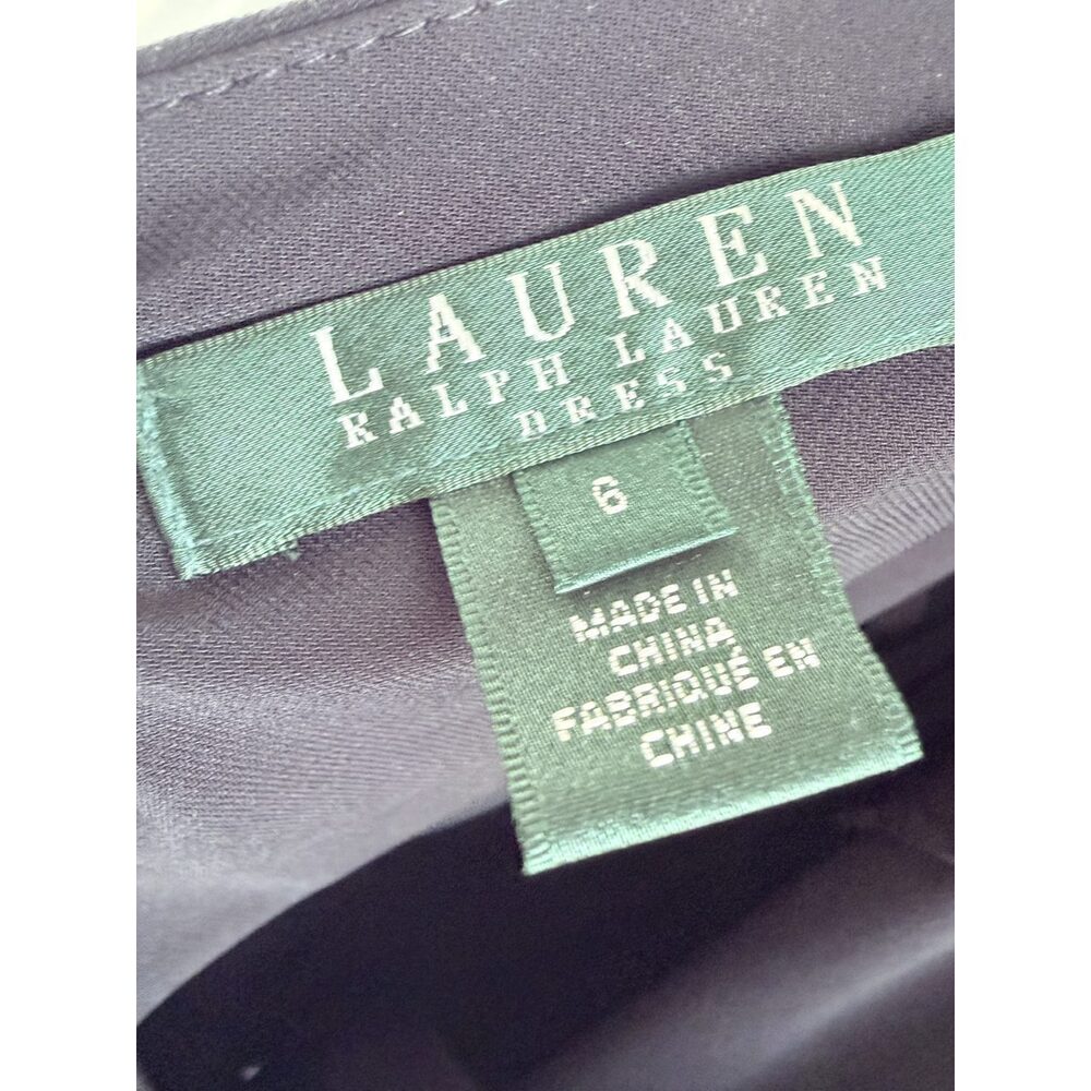 Audrey Hepburn style Lauren Ralph Lauren black elegant Dress New size 6 - Picture 11 of 14